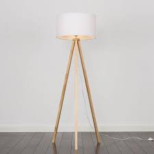 Barbro Wood Floor Lamp Xl White Reni