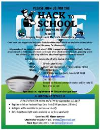 Hack To School Golf Tournament Sat Sept 30 Will Benefit Two