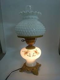 Vintage 2 Stage Milk Glass Lamp Fl