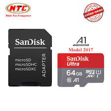 Thẻ nhớ MicroSDXC SanDisk Ultra A1 64GB Class 10 U1 100MB/s kèm adapter