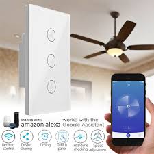 You will never have to stretch to reach that pull chain again to control. Wifi Smart Ceiling Fan Controller Wall Switch Touch Panel For Alexa Google Home For Sale Online Ebay
