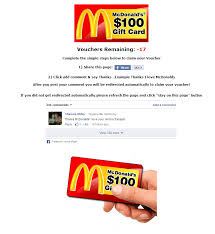 Check spelling or type a new query. Mcdonald S Free Gift Card Facebook Scams Making The Rounds