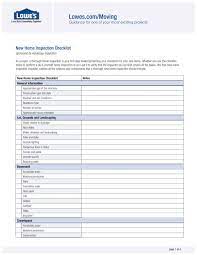 new home inspection checklist lowe s