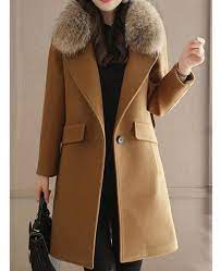 S Jackets Women S Winter Single On Wool Coat