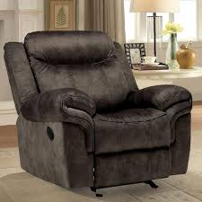 Upholstered Metal Reclining Club Chair