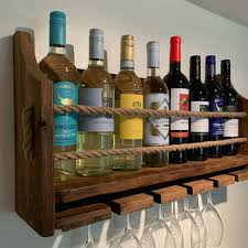 Wine Rack Wall Mounted Two Tier