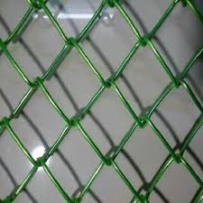 Green Pvc Coated Chain Link Fencing Net
