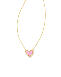 ari heart gold pendant necklace in