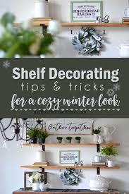 decorating shelves for winter