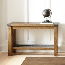 Bowery Hill Contemporary Console Table In Distressed Oak