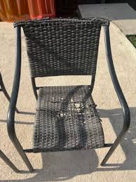 Weather Wicker Stacking Patio Chair