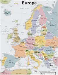 Go to the corresponding detailed continent map, e.g. Cia Map Of Europe Made For Use By U S Government Officials