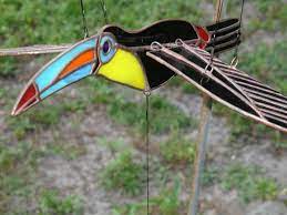 Stained Glass 3d Flying Birds Mobile