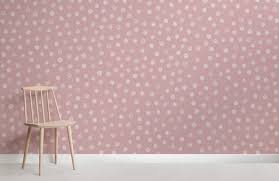 pink ilrated polka dot wallpaper