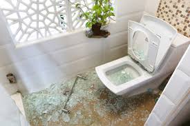 what causes glass shower doors to