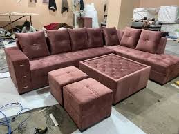 maroon velvet wooden sofa set at rs