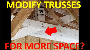 how to modify garage trusses for more