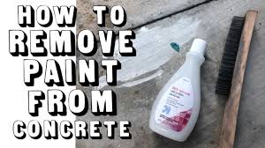 how to remove paint from concrete you