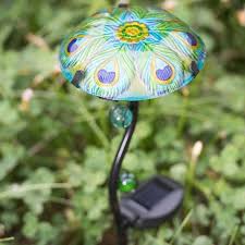 Sunjoy Mushroom Led Solar Garden Stake
