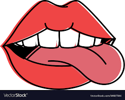 pop art lips with tongue out royalty