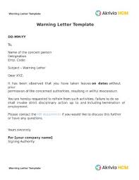warning letter template