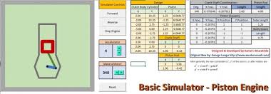 Basic Simulator In Excel Piston Engine Eloquens