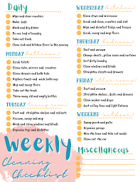 printable deep cleaning checklist