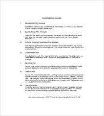 Business Plan Outline Template 22 Free Sample Example Format