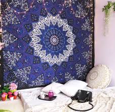 Blue Colored Wall Decor Queen Size