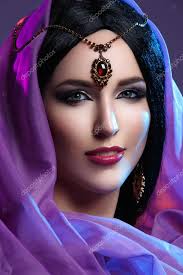 arabic makeup stock photo