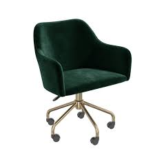 3.3 out of 5 stars with 3 ratings. Green Velvet Office Swivel Chair With Gold Base Marley Furniture123