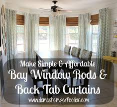 diy bay window curtain rod back tab