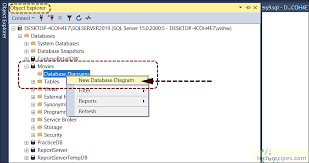 create database diagram in sql server ssms