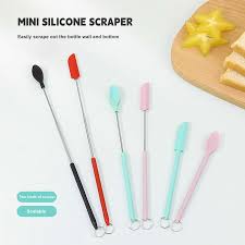 silicone mini spatula set with long
