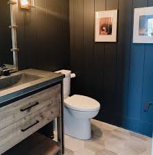 decorate with black in the bathroom