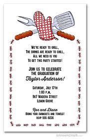 barbecue graduation party invitations