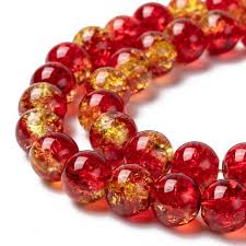 Le Beads Amber Red Glass Beads 8mm