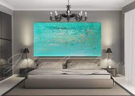 Turquoise Painting Minimalist Canvas