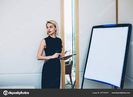 Gorgeous Female Leader Company Standing Flip Chart Touchpad