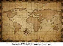 10 392 pirate map posters and art