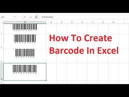 how to create barcode in excel by
