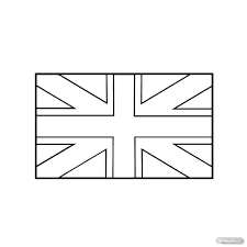 free uk flag outline clipart