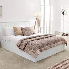 Como Single Ottoman Bed White 3 X 7ft