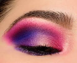 a fuchsia purple eye look featuring