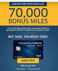 A higher annual fee also brings better benefits. 70 000 Mile Welcome Offer On United Explorer Card Is Live Targeted