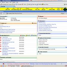Example User Interface For A Patient Record In Epics Ehr
