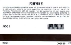 gift card card in black forever 21