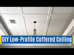 install a flat coffered ceiling low