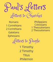 letters paul wrote to churches