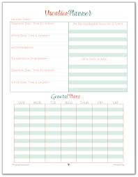 Vacation Planner Printables Vacation Planner Travel